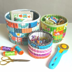 Tub Family Sewing Pattern: Fabric baskets in 3 size (Instant PDF Download)