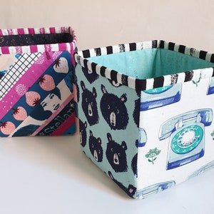 Tubby Boxes. PDF Pattern. Fabric baskets. Storage. Instant download. Sewing pattern. image 7