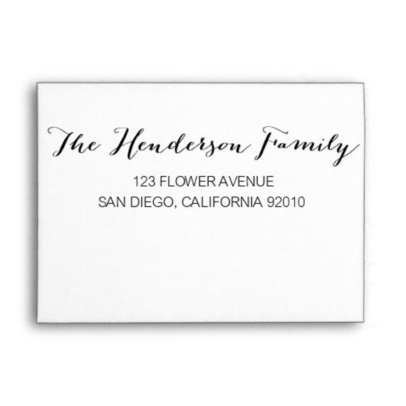Custom Family Address Stamp Calligraphy Stamp Rubber Stamp Etsy