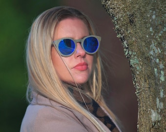 Rivington Recycled Denim - Sunglasses - Blue Lens
