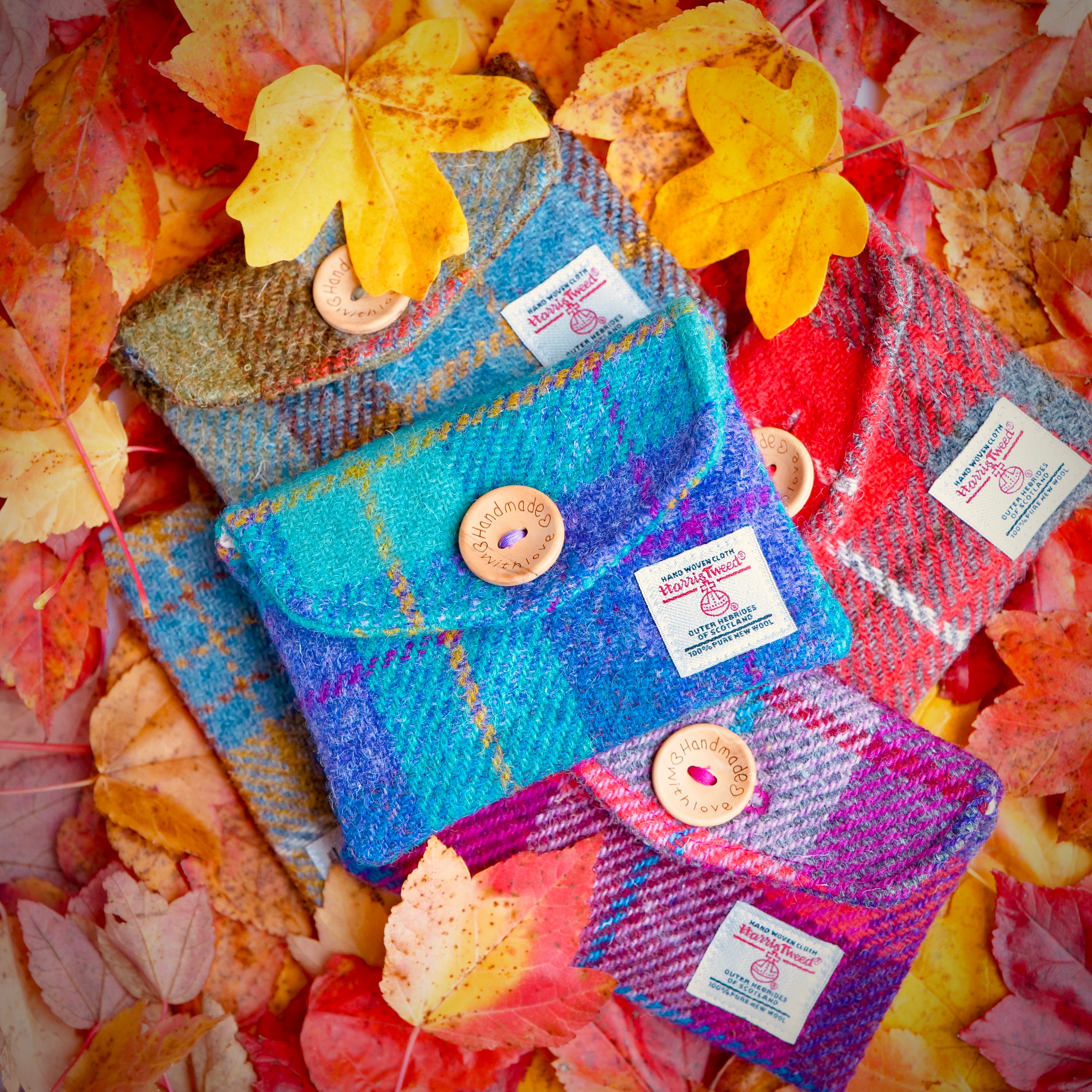 Treeless Products Handcrafted Handy Pocket Pouch - Soft Case - Genuine Harris Tweed