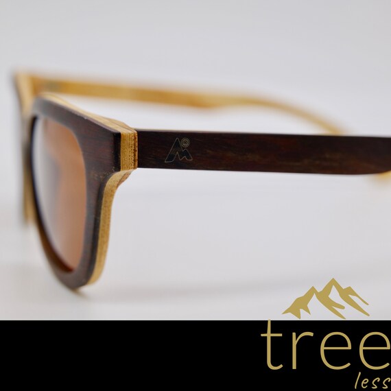 TreeLess Products Orleans Bamboo Sunglasses Amber Lens
