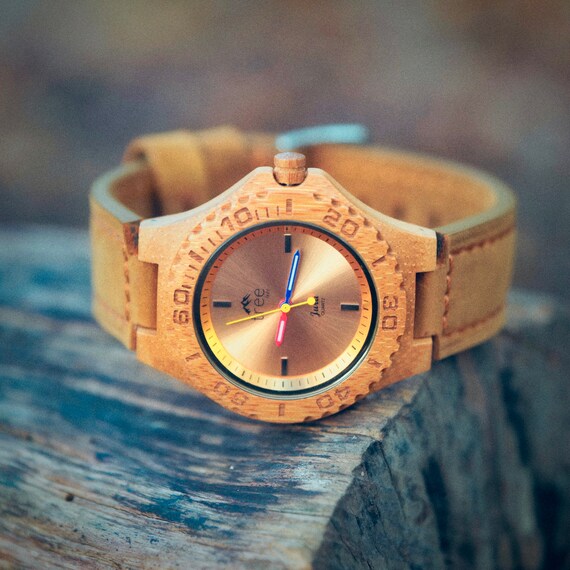 Bamboe horloge sale