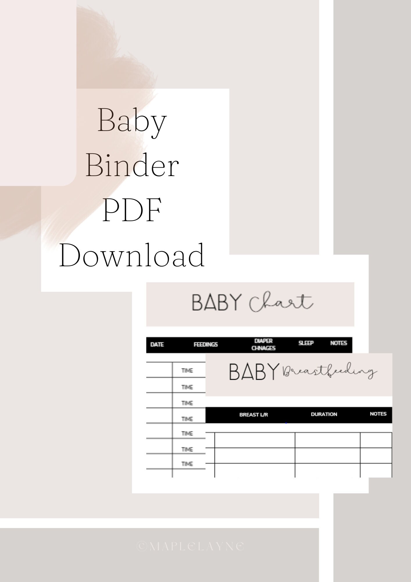 Printable Baby Binder Etsy
