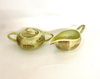 Vintage Vernonware Handpainted Cream and Sugar Set