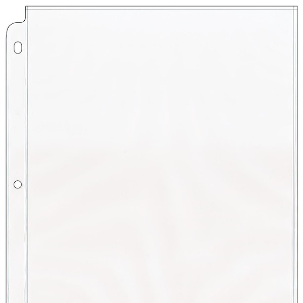 Photo Page for 3-Ring Binders - Archival-Safe Plastic - One 8" x 10" pocket - Holds two photos - (CF38B)