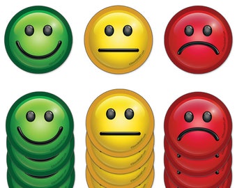 2" Mood Magnets - Smiley Faces - Variety Pack - (FACE2-VP)
