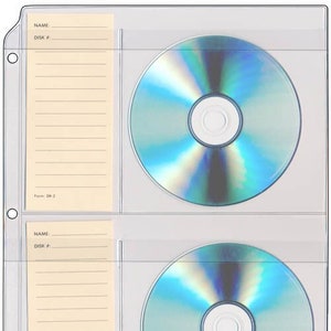 CD/DVD Half Sheet Storage Binder Filing Sleeve & Booklet –