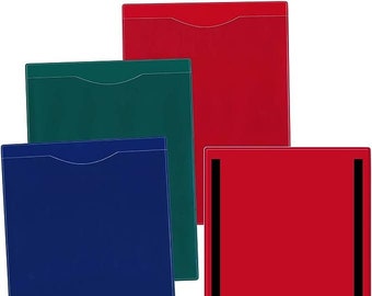 Plastic File Jackets Magnetic - Open Short - Letter Size 6-Pack (FJ85SOPVPM-6)