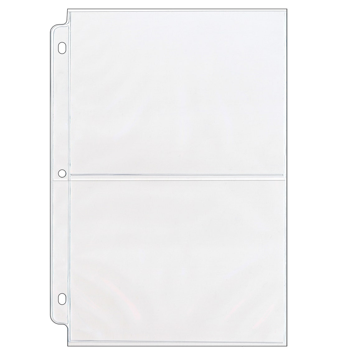 Photo Page for 3ring Binders Archivalsafe Plastic Two 5 X 7 Pocket