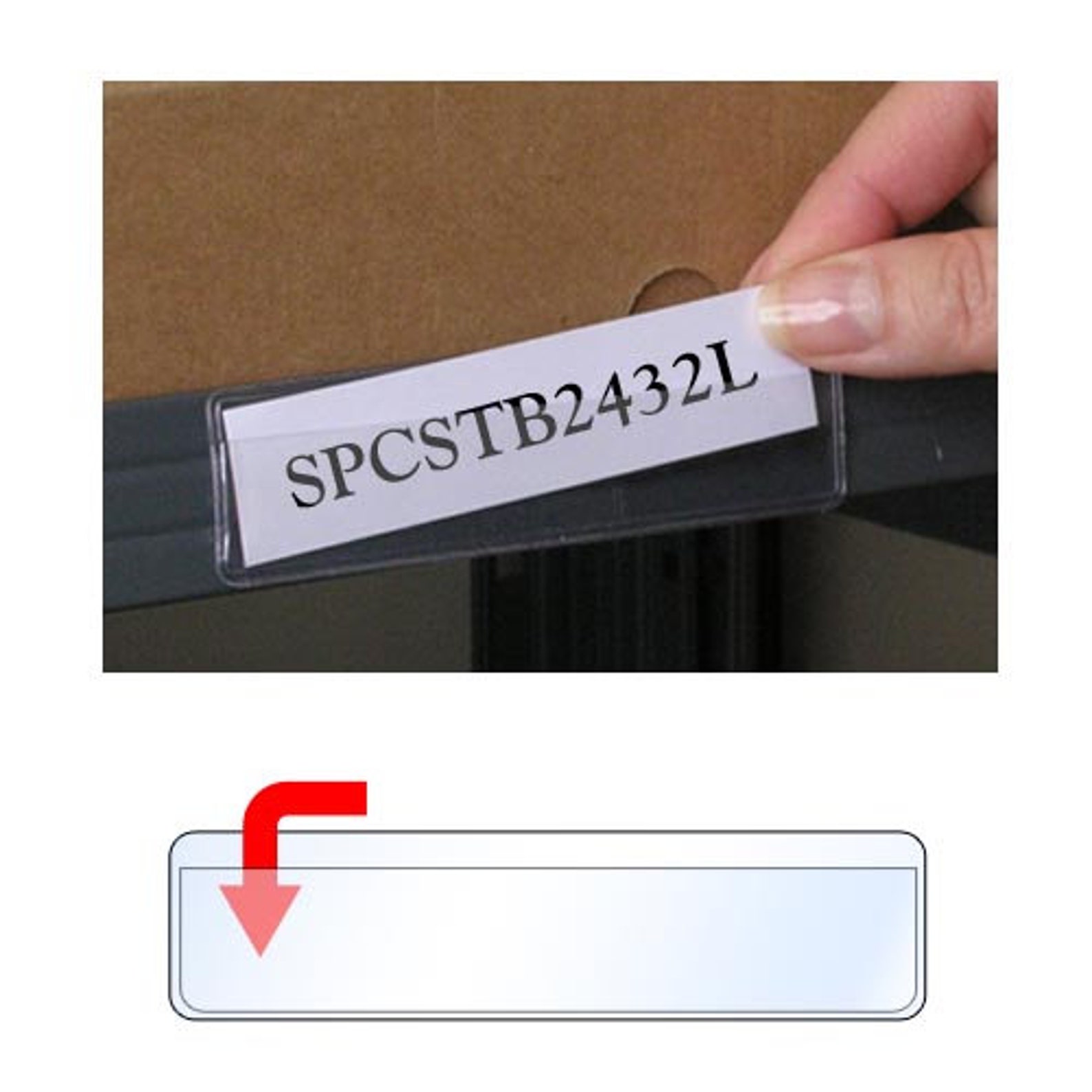 Peel &amp; Stick 1" X 4" Shelf Tag/label Holders - Open Long Side ...