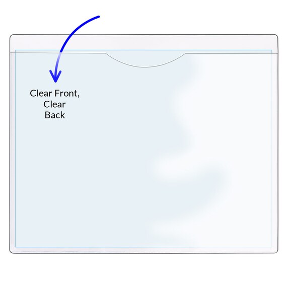 File Jacket With Back Seethru or Opaque Plastic Etsy