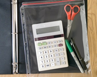 STORE SMART - Supply Zipper Case for 3-Ring Binders - Vinyl Plastic - (VH309)