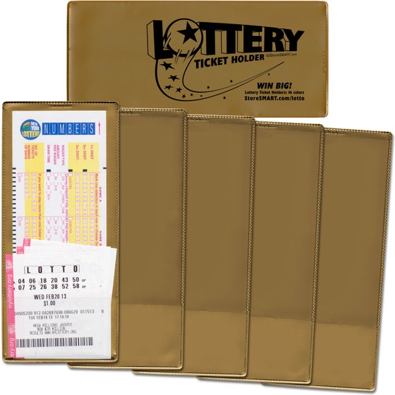 Storesmart - Lotto Ticket Holders 5-Pack - Plastic - Go for The Gold Collection (LTGOLD)