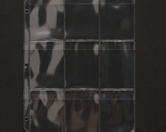 Binder Page for Your Notions - Top Load with Flaps - 9 Pockets - (RMSTWPF)