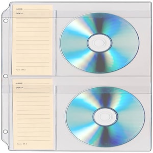 Binder Page with Flaps for Two CDs/DVDs (R931F-CD)