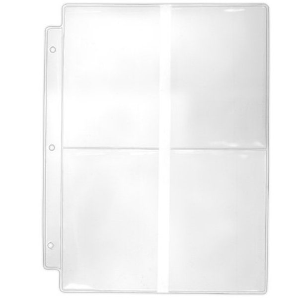 StoreSMART - Binder Page for Samples, Swatches, 4" x 6" Photos - Top Load, Clear Plastic - (VP201)