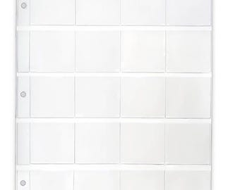 StoreSMART - Binder Page for Samples, Swatches, Coins, Slides - Top Load, Clear Plastic - (VH1173)
