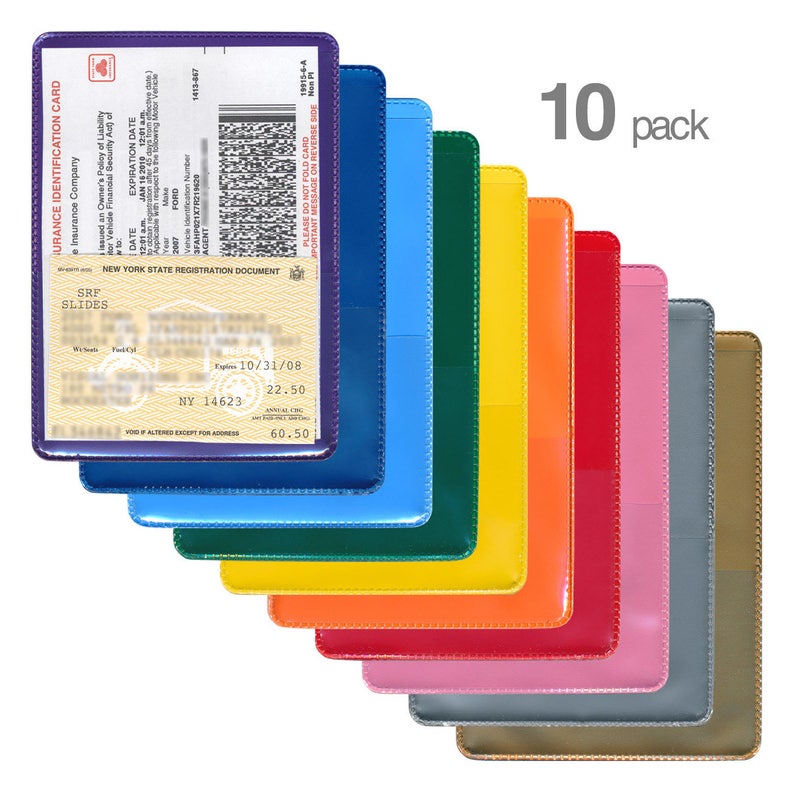 Auto Insurance & ID Card Holders Variety Pack RFS20VP Etsy