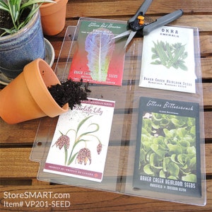 StoreSMART - Seed Packet Binder Page - 4 pockets per page - (VP201-SEED)