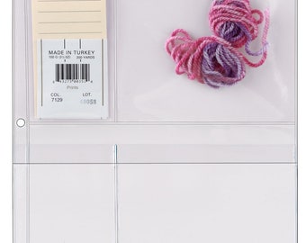 StoreSMART® - Yarn Organizer with Flaps - 4-Pocket Binder Page - (R931F-YARN)