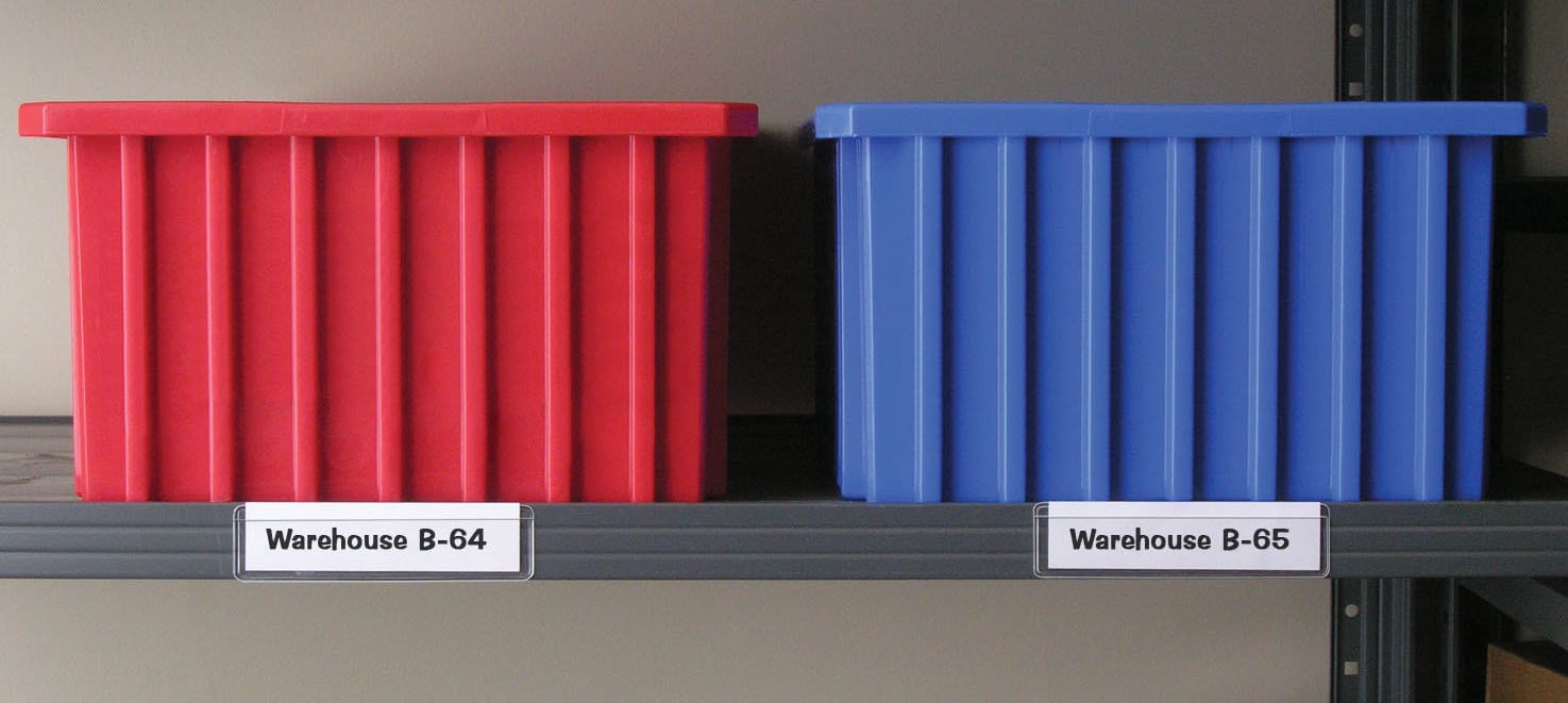 Peel &amp; Stick 1" X 4" Shelf Tag/label Holders - Open Long Side ...
