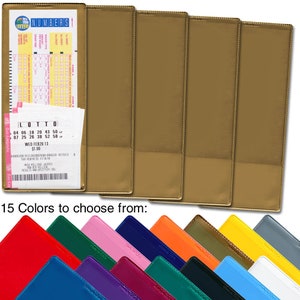 StoreSMART - Lotto Ticket Holders 5-Pack - Plastic - Go for The Gold Collection (LTGOLD)