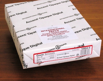 Acid-Free White Cardstock - 8 1/2" x 11" - Pack of 250 sheets (ACS)