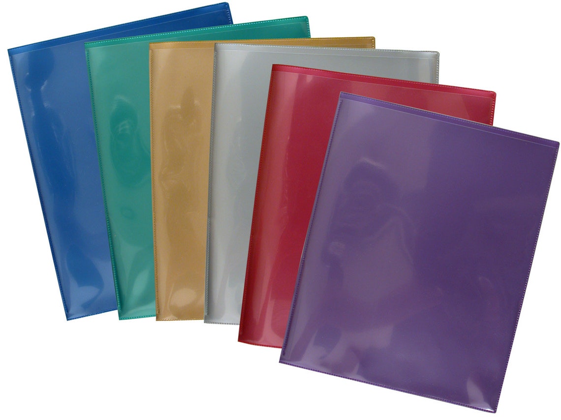 Plastic Archival Twin Pocket Folders Metallic Colors 6pack Etsy