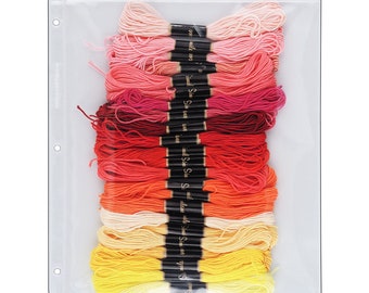 StoreSMART – Zip-Top Embroidery Floss Thread Holder Binder Page – 8 1/2” x 11” - (VH309-FLOSS)