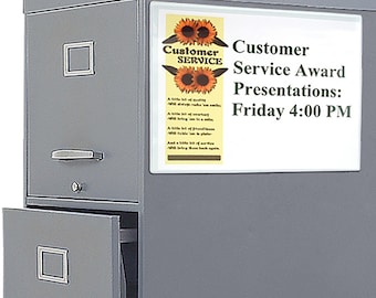 8 1/2" x 11" Full-Back Magnetic Pockets for Refrigerator or Locker - Open Long Side - (H32306)