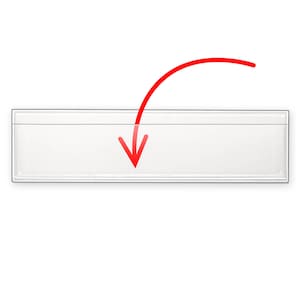Remove &Reuse 1&quot; x 4&quot; Shelf Tag/Label Holders - Open Long Side - (SPCPSR2432L)