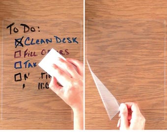 Dry Erase Clear Adhesive Sheet - Letter Size - 10 Pack (DE1175)