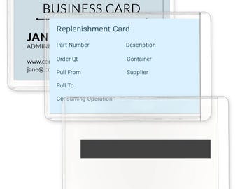 StoreSMART - Magnetic Pockets - Business Card - 2 1/16" x 3 7/16" - Open Short - (PE222M2)