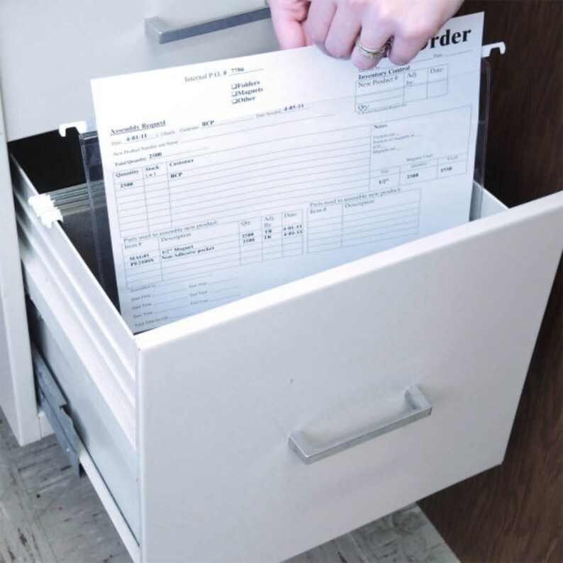 Hanging File Pocket With One Sturdy Metal Rod (RHFF4) - Etsy