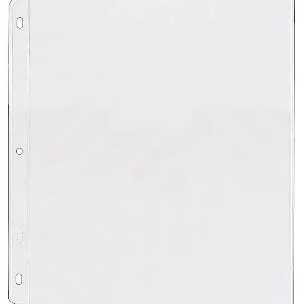 Photo / Insert Page for 3-Ring Binders - Archival-Safe Plastic - One 8 1/2" x 11" pocket - (VH877)