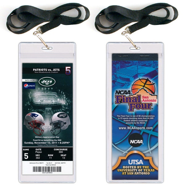 Event Ticket Holders with Lanyard - 3" x 8" - (LY3019S)