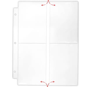 StoreSMART - Binder Page for Samples, Swatches, 4" x 6" Photos - Side Load, Clear Plastic - (VP201)
