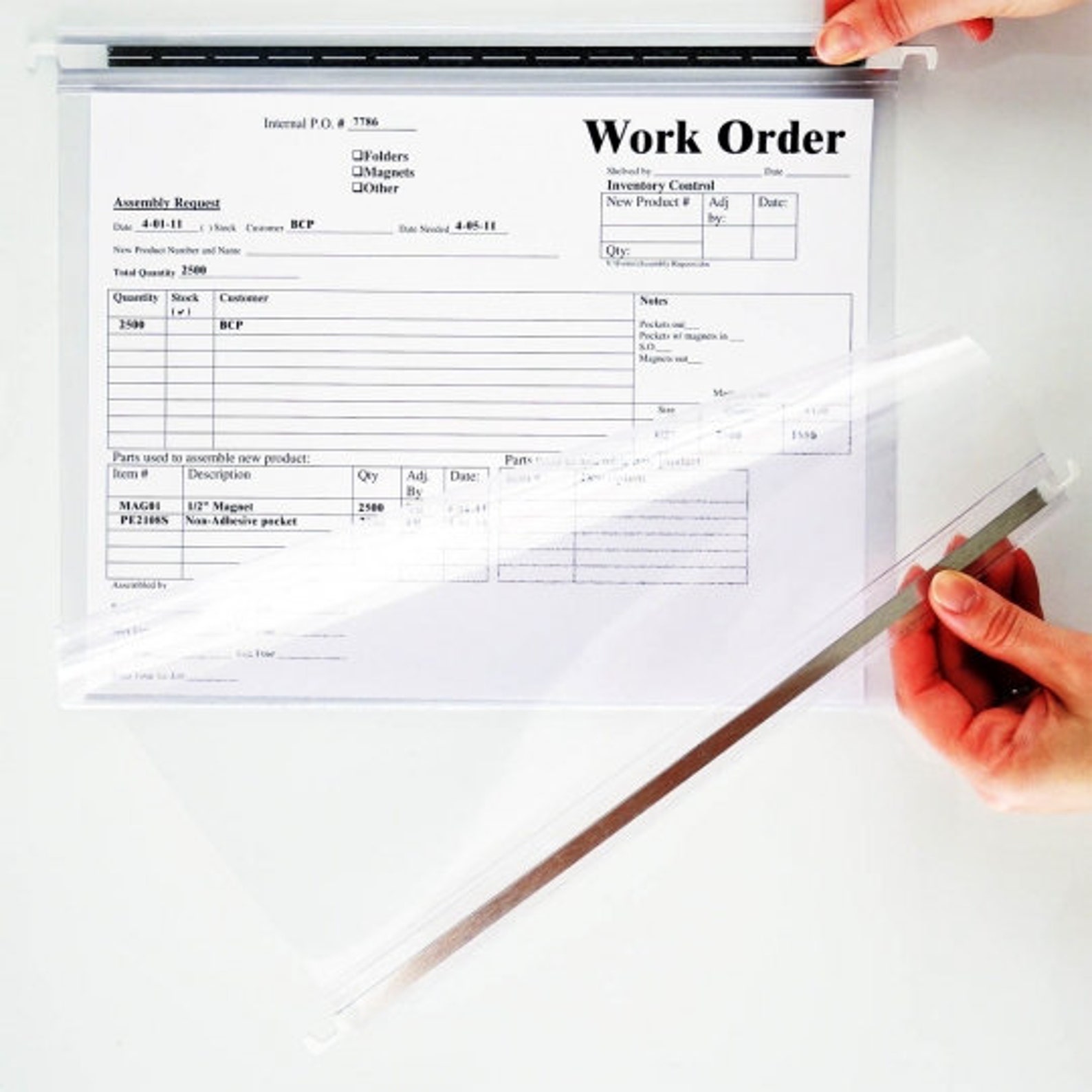 Clear Hanging File Folder With Two Sturdy Metal Rods RHF231C Etsy