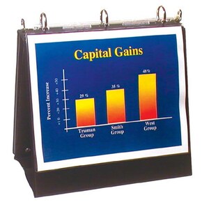 Flip Chart Easel Presentation Binder - Landscape / Horizontal - Black - (VH424)