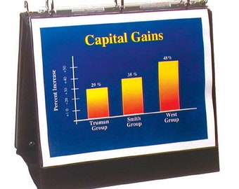Flip Chart Easel Presentation Binder - Landscape / Horizontal - Black - (VH424)