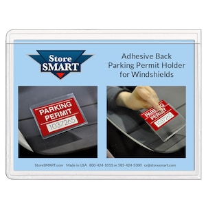 StoreSMART - Parking Permit Holder for Windshields - Adhesive Back - (PSR-PARK-1045L)