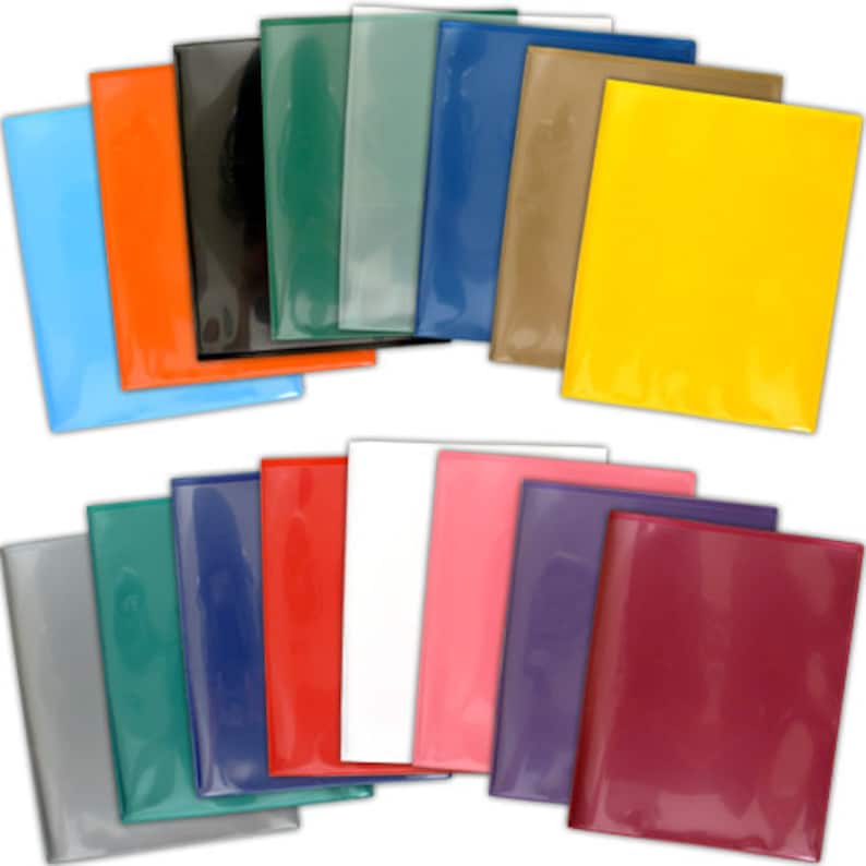 clear plastic 2 pocket folder