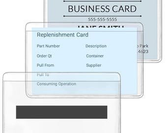 StoreSMART - Magnetic Pockets - Business Card - 2 1/16" x 3 7/16" - Open Long - (PE222ML2)