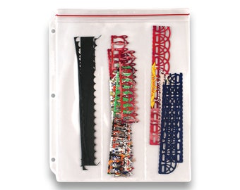 3-Pocket Zipper Binder Page - Scrapbooking, Cardmaking, and Papercrafting (DP600-3-CARD) - 10 Pack