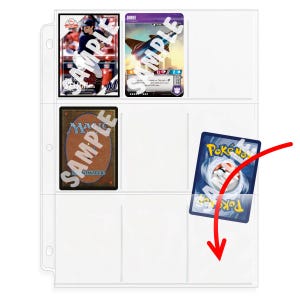 Poly Archival Safe - Trading Card Pages- Top Load (LC63B)