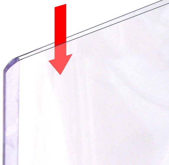 Magnetic-Back Rigid Protectors 5-Pack Clear Plastic Refrigerator or Locker Magnet HPP8X10M-5 8 x 10