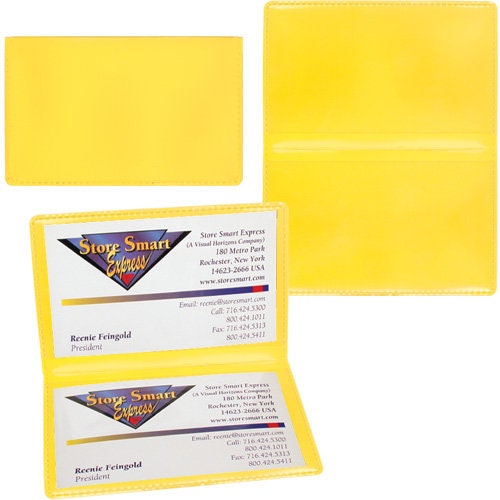 Folding Business Card Holders Rainbow Each Side Holds 2 X 3 1/4