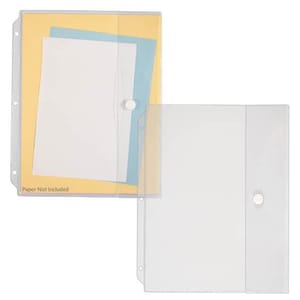 STORE SMART - Portfolio Clear Pocket Binder Page with Hook and Loop Closure - (SPT600L-WPF)