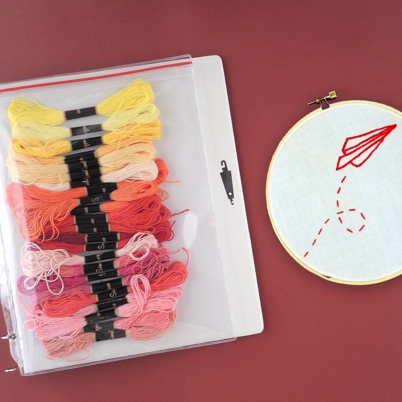 Storesmart Ziptop Embroidery Floss Thread Holder Binder Page 8 1/2 X 11 VH309FLOSS Etsy